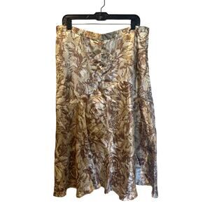 ⭐️ Women’s Coldwater Creek Midi Satin Skirt. Size XL Petite NWT!